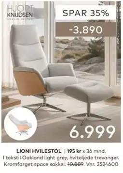 Skeidar Hjort Knudsen Lioni hvilestol tilbud