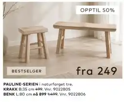 Skeidar Pauline-serien i naturfarget tre tilbud