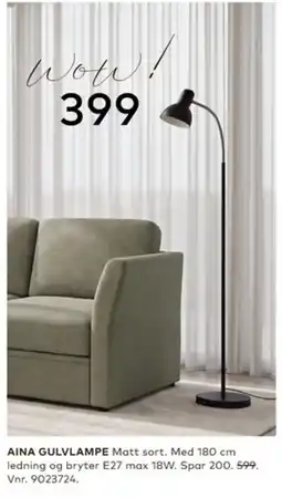 Skeidar Aina gulvlampe tilbud