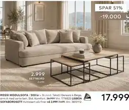 Skeidar Rossi modulsofa tilbud