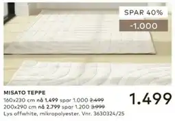 Skeidar Misato teppe tilbud