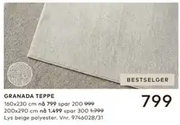 Skeidar Granada teppe tilbud