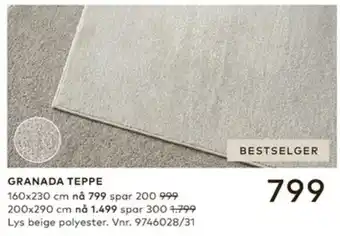 Skeidar Granada teppe tilbud