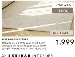 Skeidar Skeidar Interiør Hobson Gulvteppe tilbud