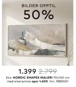 Skeidar Nordic Shapes Maleri tilbud