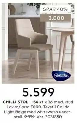 Skeidar Stressless CHILLI STOL tilbud