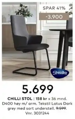 Skeidar Chilli Stol tilbud