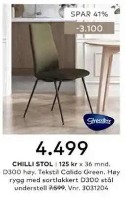 Skeidar Stressless Chilli Stol tilbud