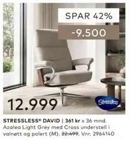 Skeidar Stressless David tilbud