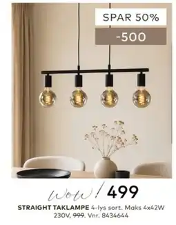 Skeidar Straight taklampe tilbud