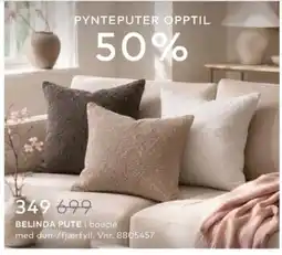 Skeidar Belinda pute i bouclé tilbud