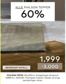 Skeidar Philson teppe tilbud