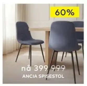 Skeidar Ancia spisestol tilbud