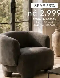 Skeidar Teddy hvilestol tilbud