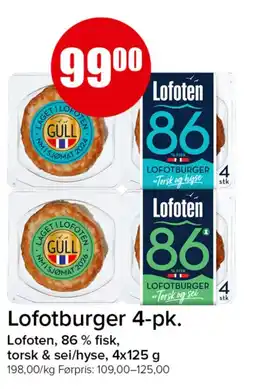 Spar Lofotburger 4-pk. tilbud