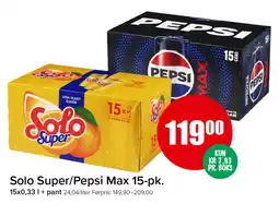 Spar Solo Super/Pepsi Max tilbud