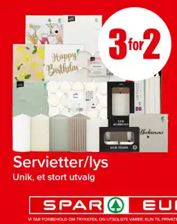 Spar Spar eu servietter/lys tilbud