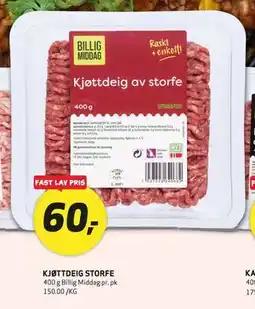 Bunnpris KJØTTDEIG STORFE tilbud