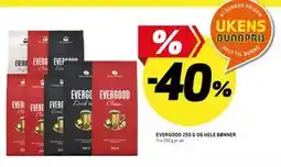 Bunnpris EVERGOOD 250 G OG HELE BØNNER tilbud