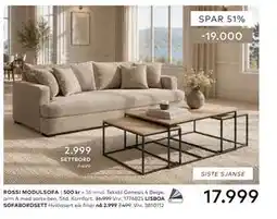 Skeidar ROSSI MODULSOFA tilbud