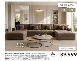 Skeidar ROSSI LUX MODULSOFA tilbud