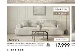 Skeidar SAGRADO 3-SETER SOFA tilbud