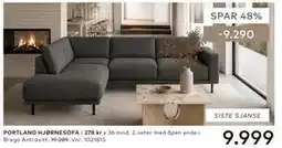 Skeidar PORTLAND HJØRNESOFA tilbud
