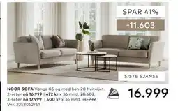 Skeidar NOOR SOFA tilbud