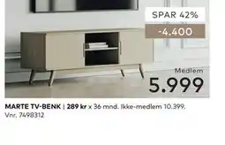 Skeidar MARTE TV-BENK tilbud