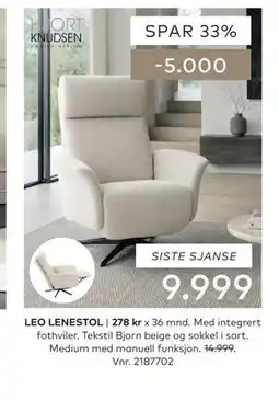 Skeidar LEO LENESTOL tilbud