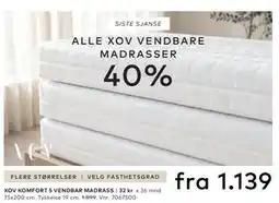 Skeidar ALLE XOV VENDBARE MADRASSER tilbud
