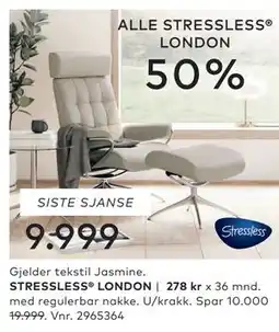 Skeidar STRESSLESS LONDON tilbud