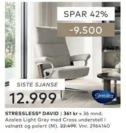 Skeidar STRESSLESS DAVID tilbud