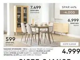 Skeidar NAGANO SPISEBORD tilbud
