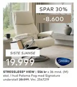 Skeidar STRESSLESS VIEW tilbud