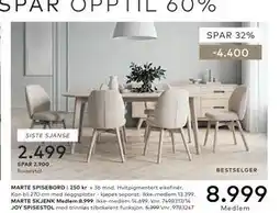 Skeidar MARTE SPISEBORD tilbud