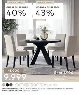 Skeidar GUEST SPISEBORD tilbud