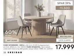 Skeidar VISBY SPISEBORD tilbud