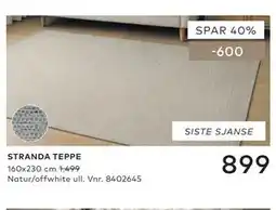 Skeidar STRANDA TEPPE tilbud