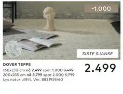Skeidar DOVER TEPPE tilbud