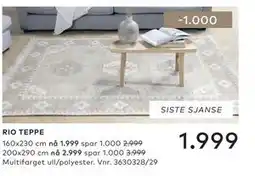 Skeidar RIO TEPPE tilbud