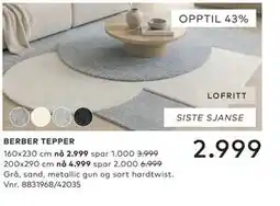 Skeidar BERBER TEPPER tilbud