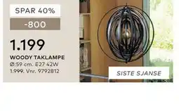 Skeidar WOODY TAKLAMPE tilbud