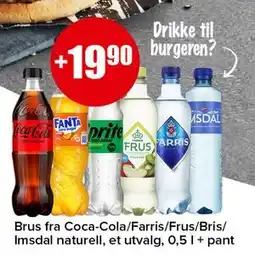 Spar Brus fra Coca-Cola/Farris/Frus/Bris/Imsdal naturell tilbud