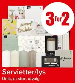 Spar Servietter/lys tilbud