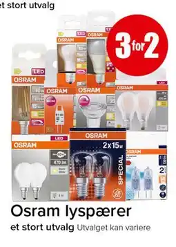 Spar Osram lyspærer tilbud