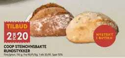 Coop Mega Coop steinovnsbakte rundstykker tilbud
