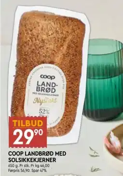 Coop Mega Coop landbrød med solsikkekjerner tilbud