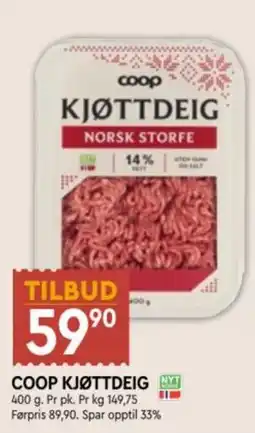 Coop Mega Coop kjøttdeig tilbud