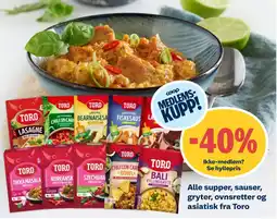Coop Mega Toro alle supper, sauser, gryter, ovnsretter og asiatisk tilbud